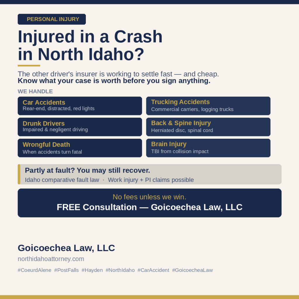 North Idaho Car Crash